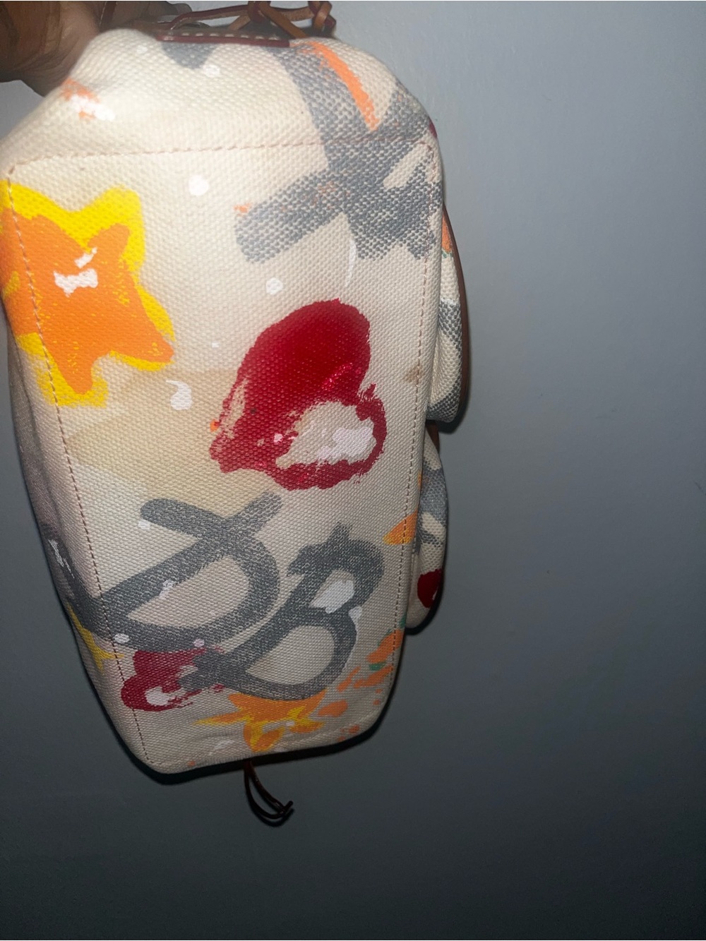Dooney & Bourke Multicolor Floral Canvas Shoulder Bag with Brown Trim - Picture 11 of 11